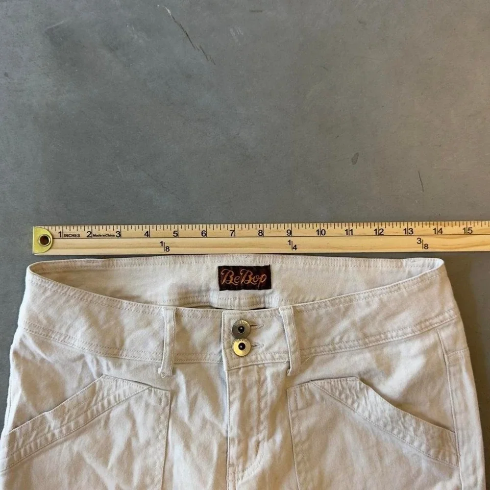 Vintage BeBop women's low rise cream flare pants - Picture 2 of 6